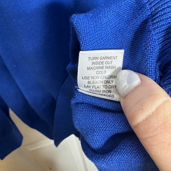PAUL FREDRICK NWT mens blue supima cotton sweater 4xl - Picture 8 of 8